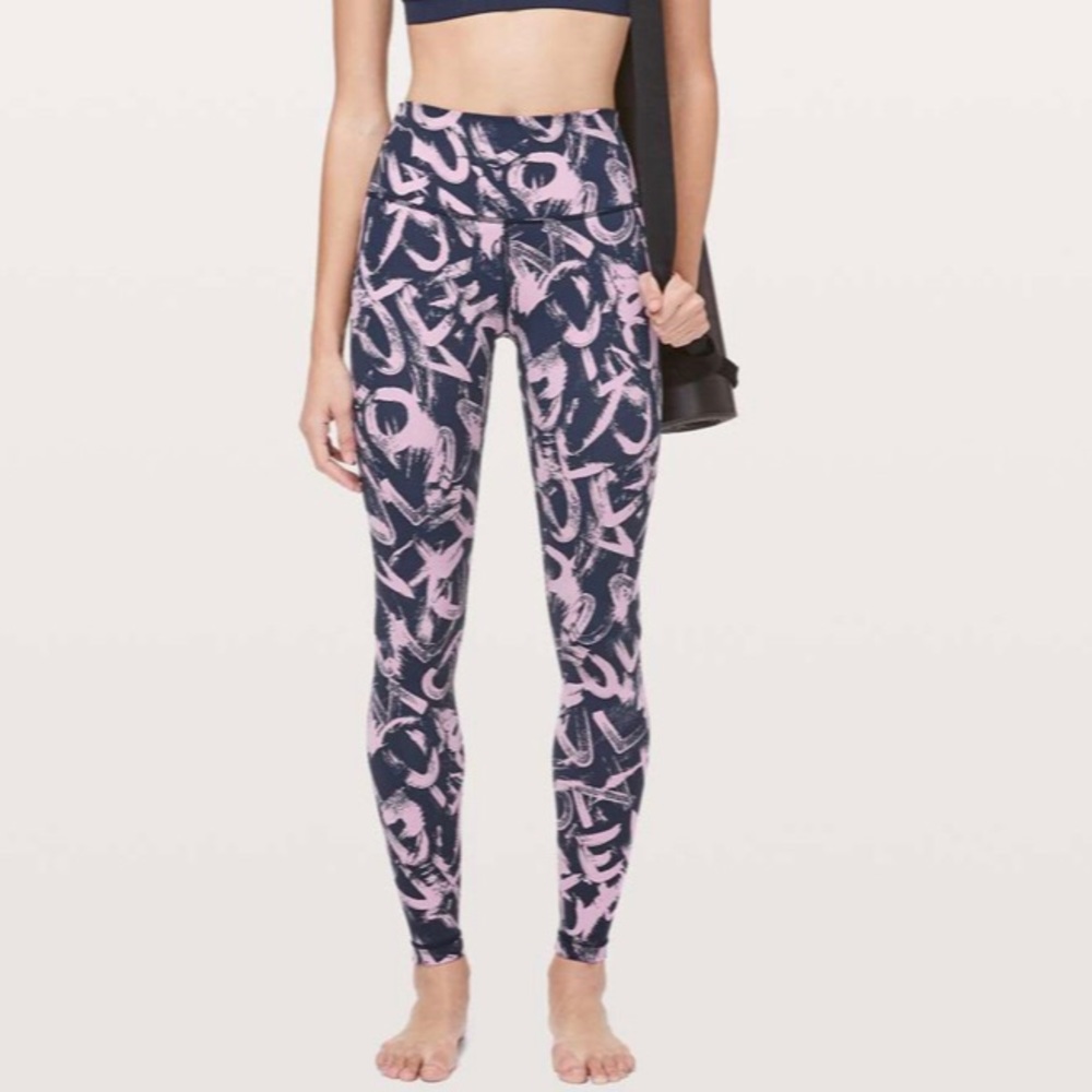🍋 Lululemon Wunder Under graffiti High-Rise Tight